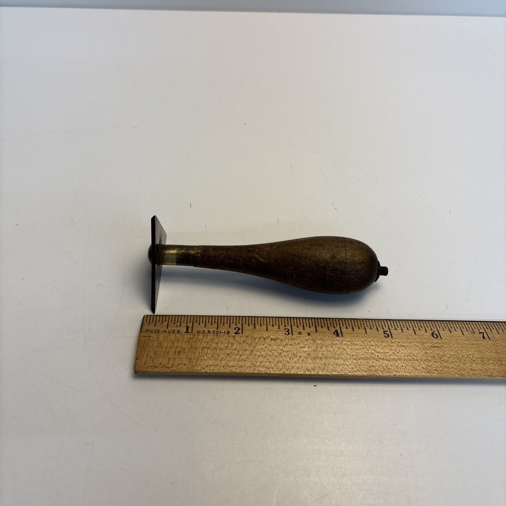 Vintage Triangular Cabinet Scraper Tool 2” Blade Wood Handle 5”