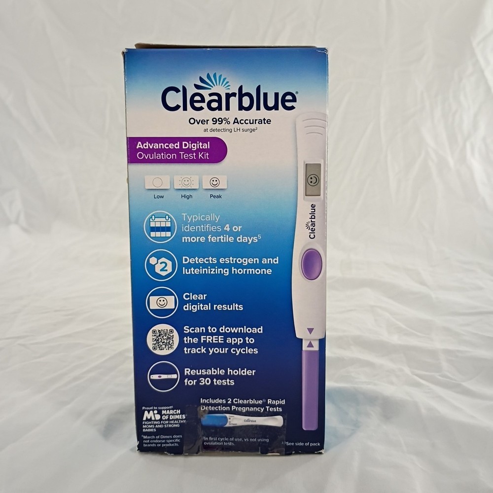 Clearblue Advanced Digital Ovulation Test Kit 30 Ovulation +Two Pregnancy Tests