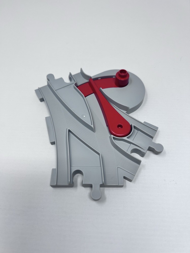 LEGO 51943 51560 Duplo Train Track Switch Point Light Gray W/ Red Switch