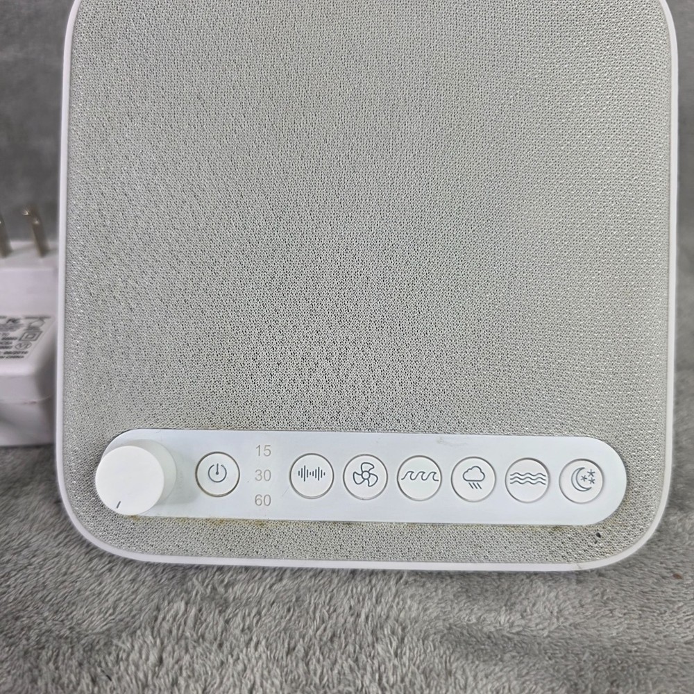 Wave White Noise Machine Adjustable Timer Multiple Sound Options & Power Adapter