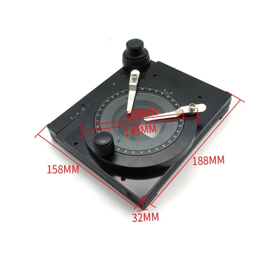 1pc Rotatable XY adjustment Microscope Moving Platform, Precision Workbench