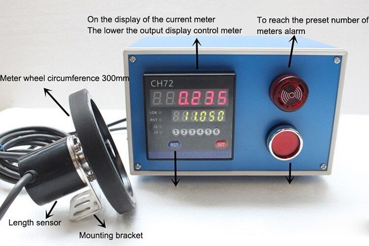 Electronic Encoder Digital Length Counter CH72 Measuring Wheel Roll Length Gauge