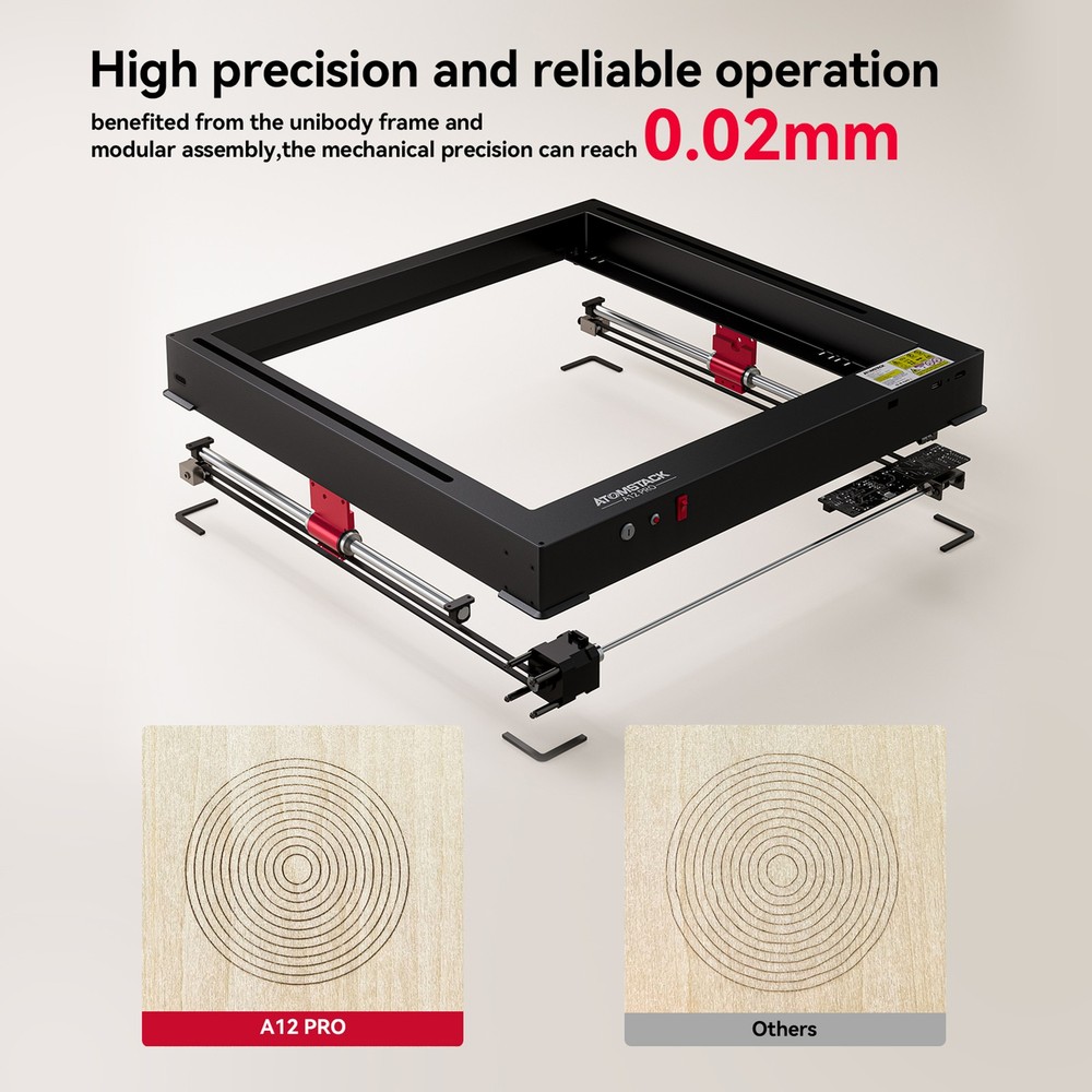 Refurbished ATOMSTACK A12 PRO 12W CNC Laser Engraver Installation Free GDTS