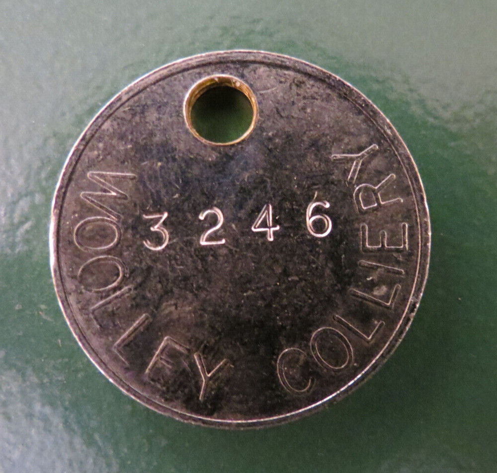 WOOLLEY Colliery Pit Check Tally - marked WOOLLEY COLLIERY 3246