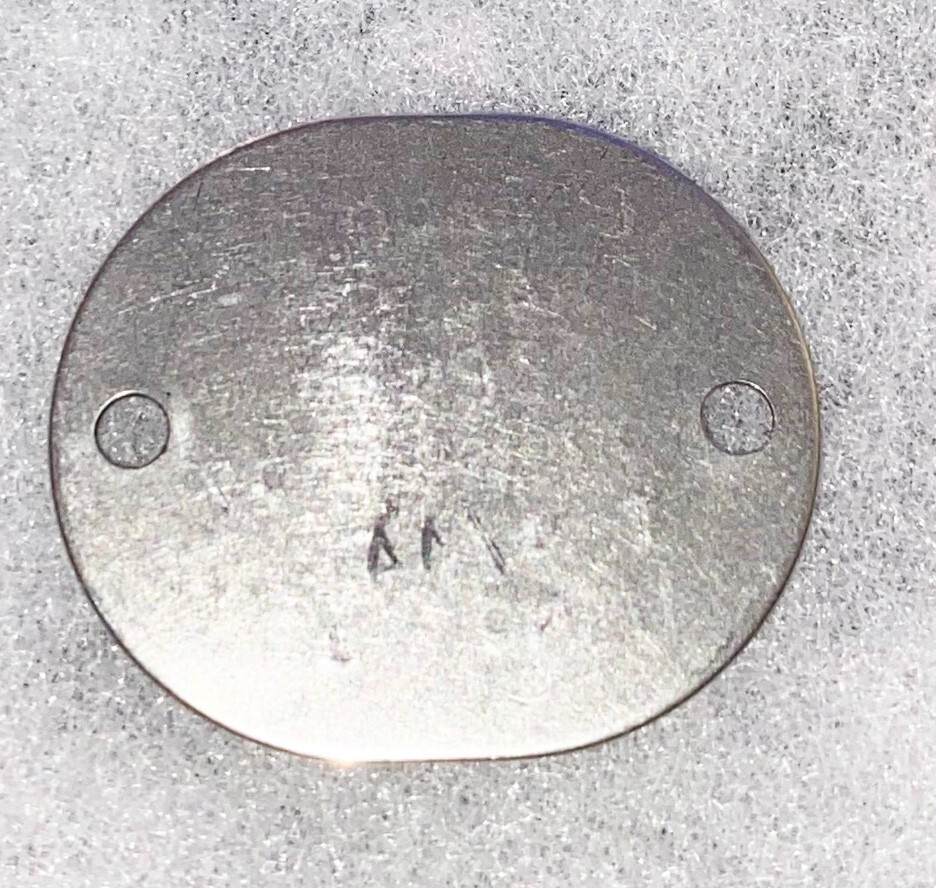 WWII Single USNR Edward Olden T-44 Dog Tag