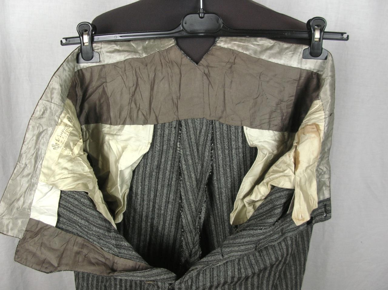 VINTAGE 1930 ITALY PRANDONI DI G.B. ROSTI PINSTRIPE BESPOKE TROUSERS PANTS