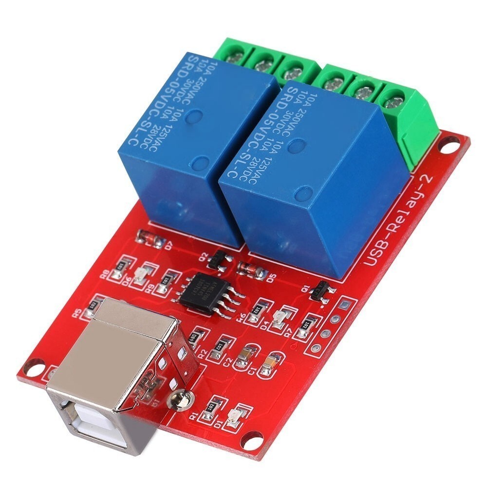2-Channel 5V Computer USB Smart Switch Controller PC Relay Drive Module