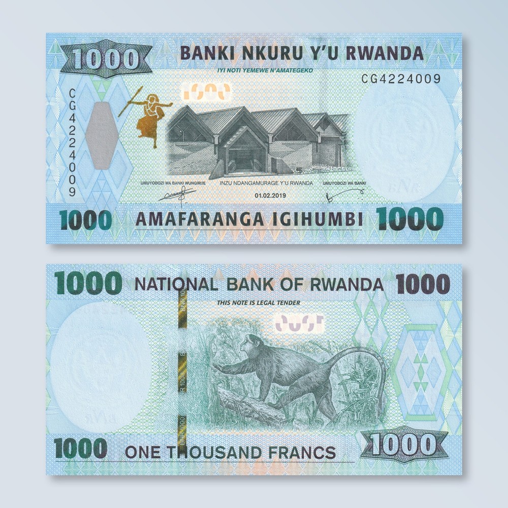 Rwanda 1000 Francs, 2019, B142a, UNC