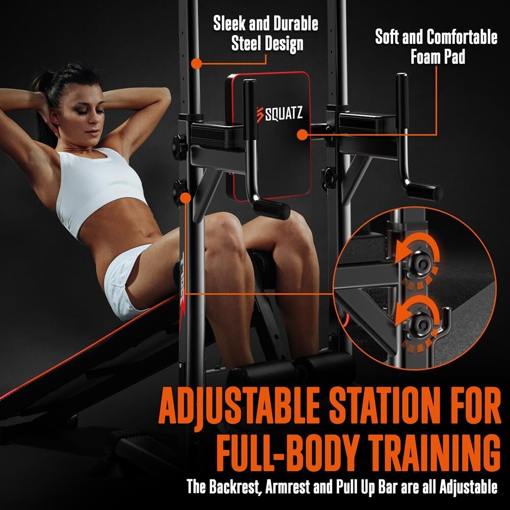 SQUATZ Pull-Up Workout Station for Home Gym Strength Training