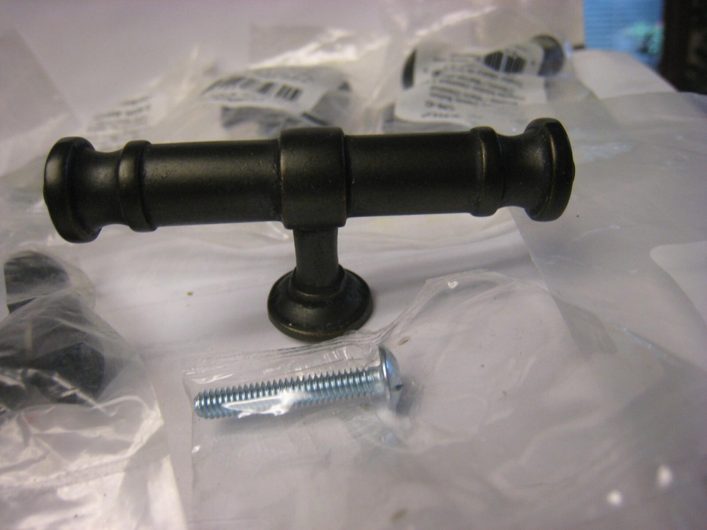 9 Pack Brainerd P43935W-WCN 3" Button Cabinet Drawer Knobs Warm Chestnut Knob