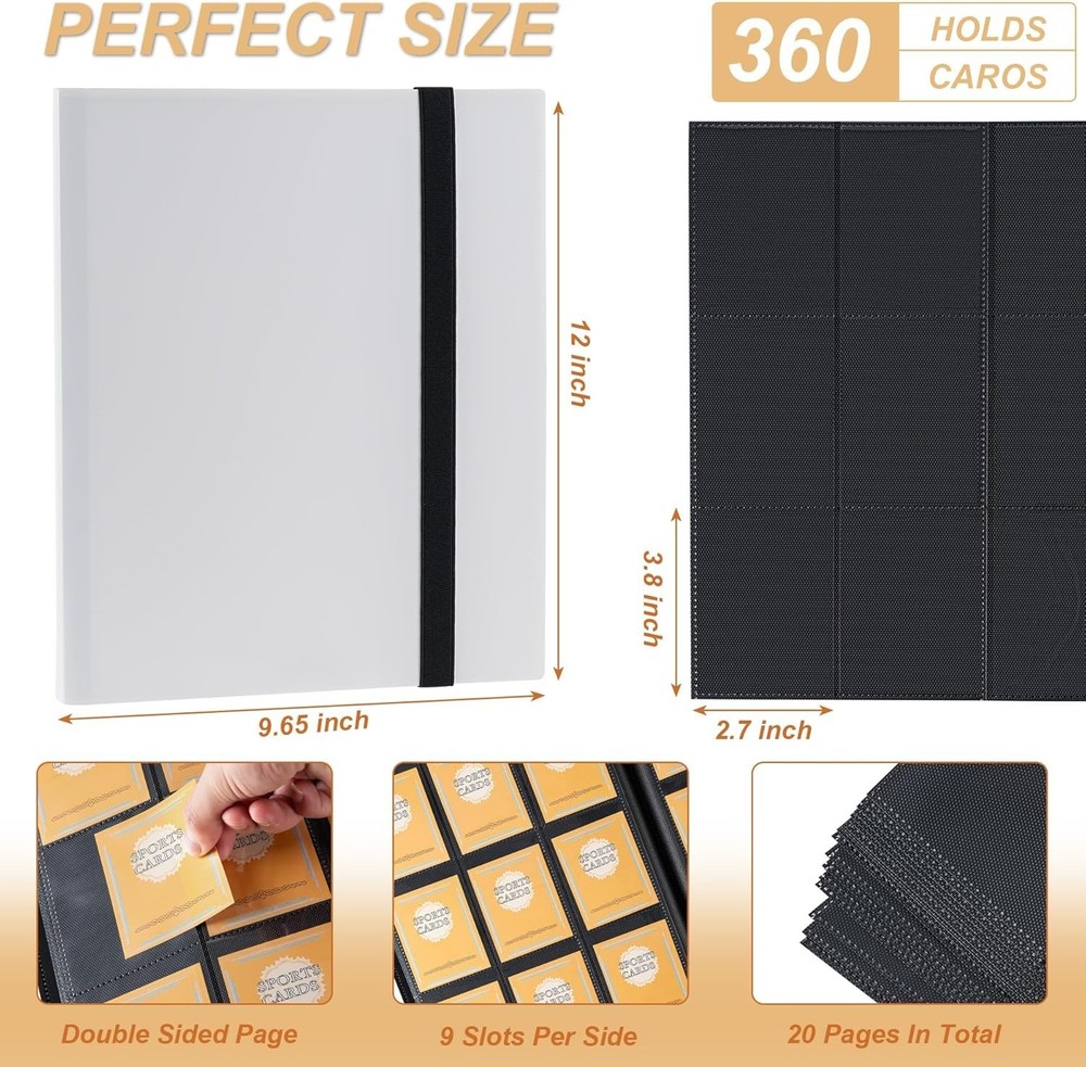 Sideloader Binder Holds 360 Sideloaders 9 Pocket SideLoader Binders with Sleeves