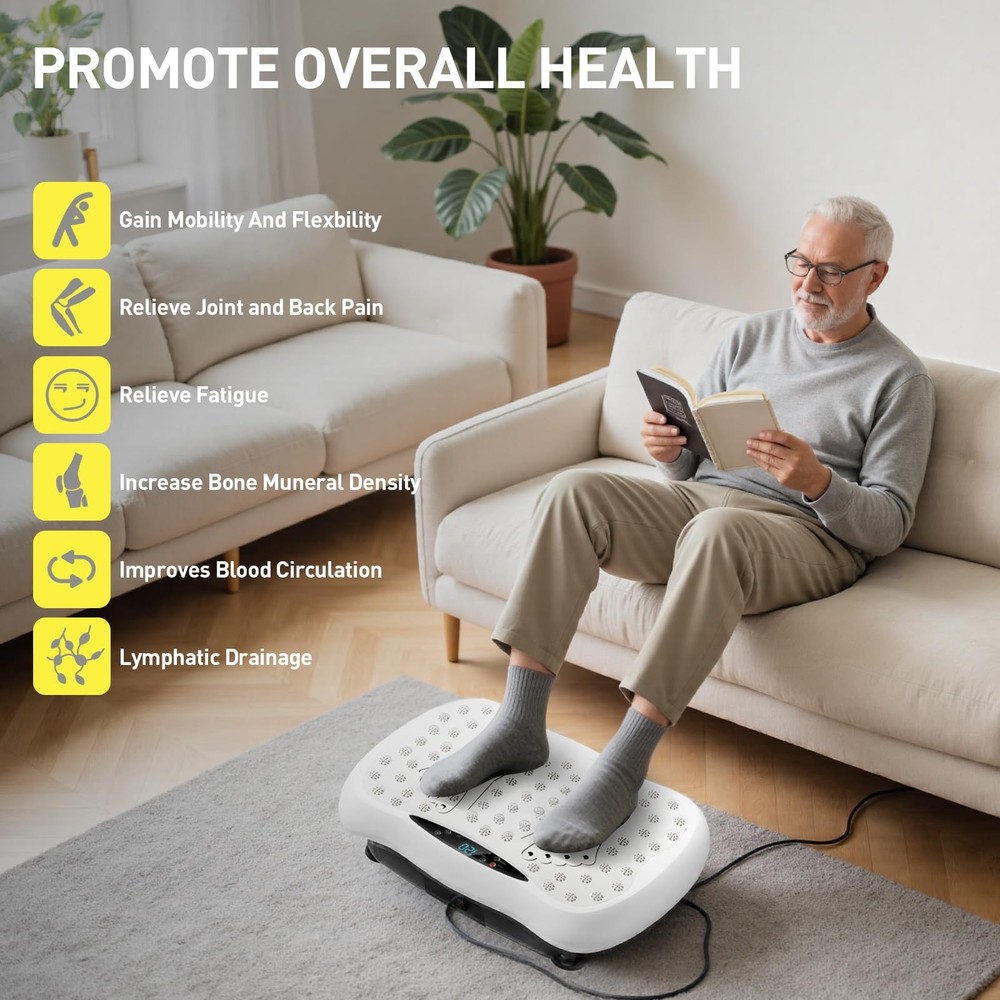 Vibration Plate Exercise Machine, Vibrating Platform for Lymphatic Drainage w...