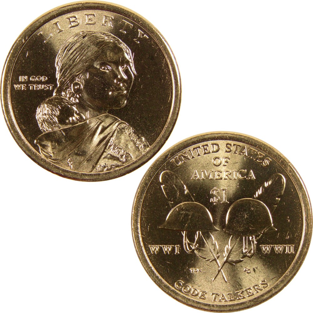 2016 D Code Talkers Native American Dollar BU Uncirculated $1 Coin