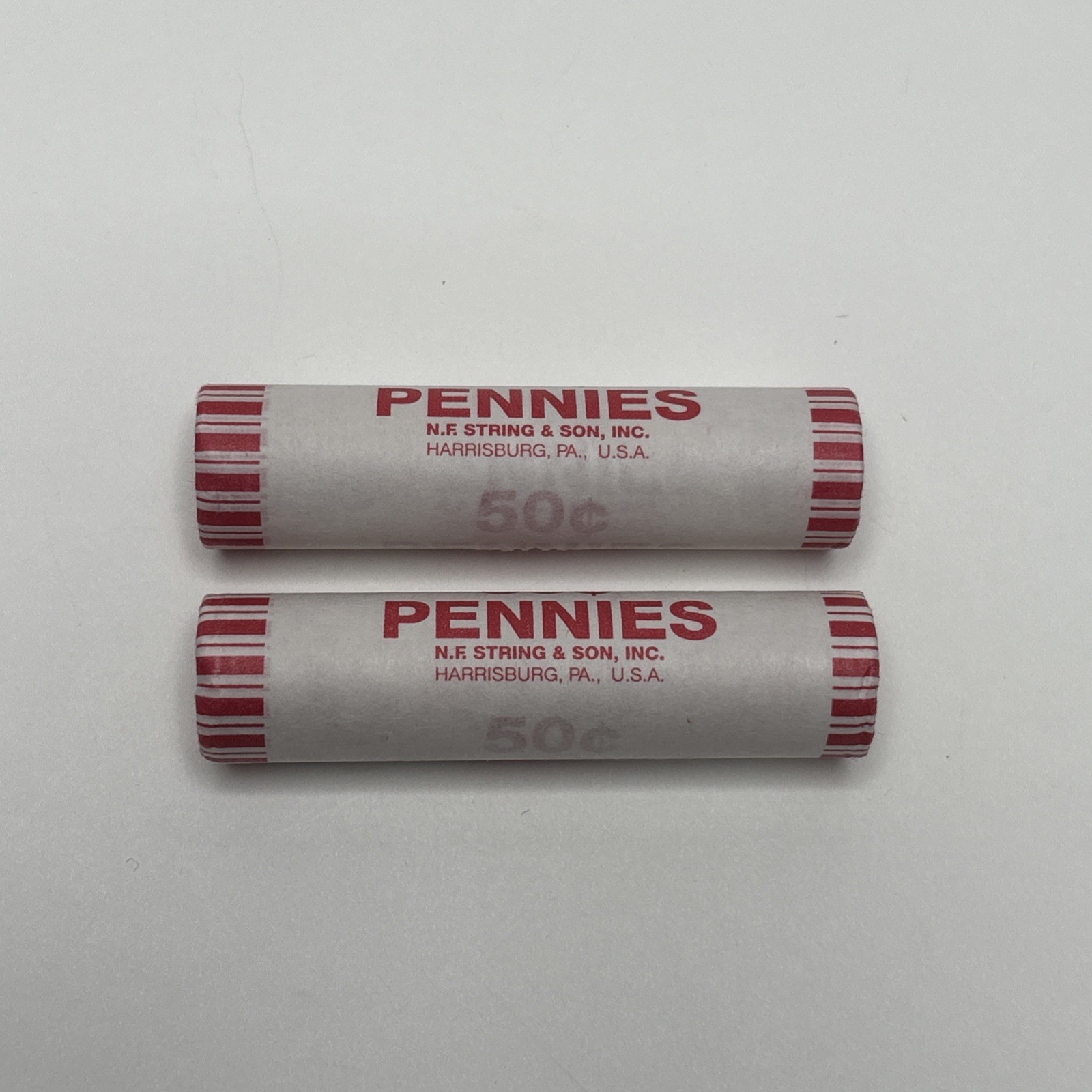 lot of 2 rolls 2017-P Lincoln Shield Cent Penny 50 Coin roll Uncirculated OBW