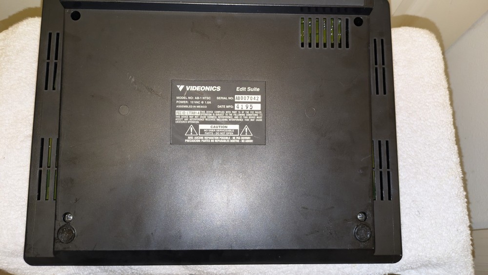 Videonics Edit Suite AB-1 NTSC Roll Edit Controller Video Editing Equipment