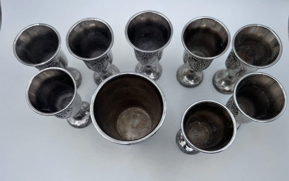 9 Piece Kiddish Cup Set