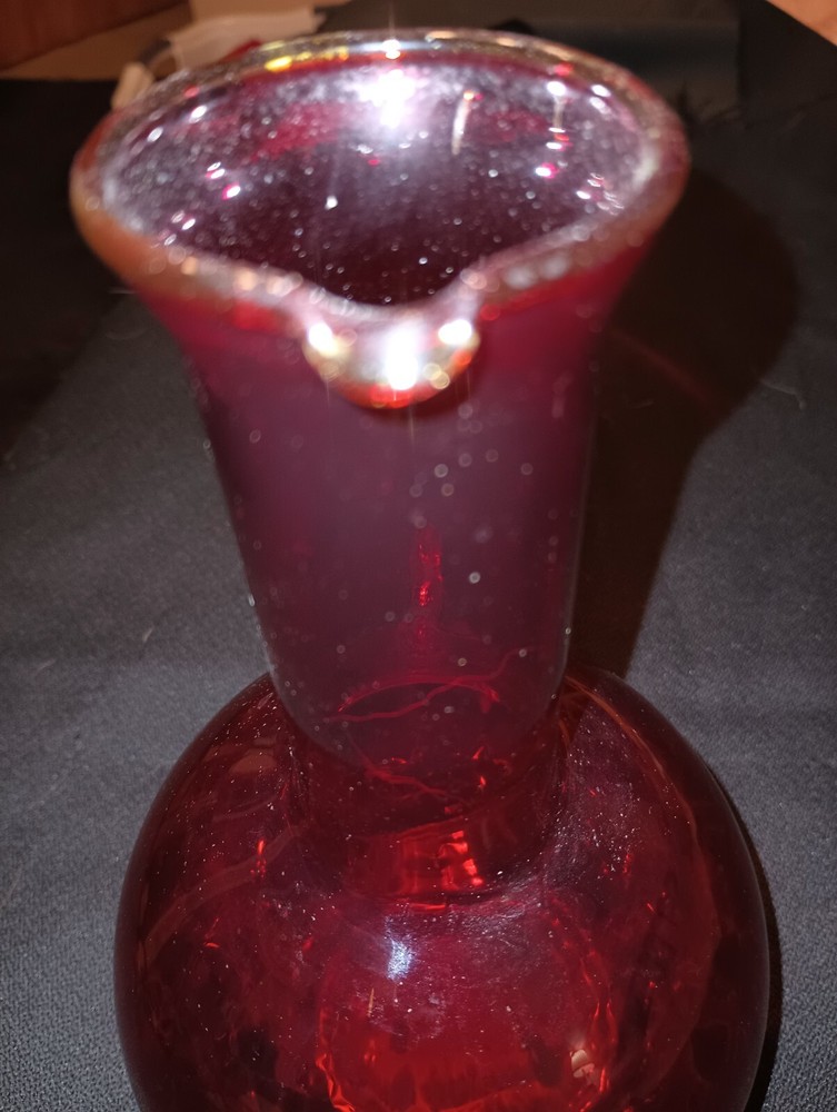 Amberina Ball Pitcher UNIQUE