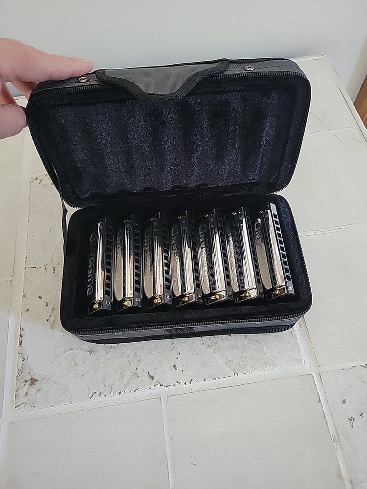 Hohner Blues Band Harmonica Set 7 Keys w/ Original Case