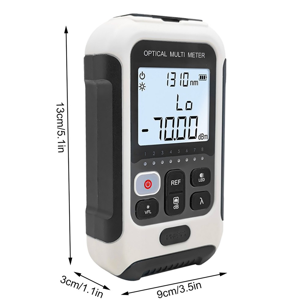 Optical Fiber Power Meter White Fiber Optic Tester For Communication Engineering