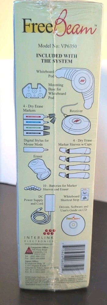 InterlinkElectronics FreeBeam VP6350 Whiteboard POD - NEW