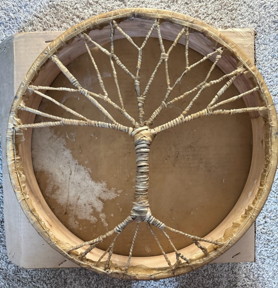 Native American Shamanic Drum - 18" Bison Hide Frame Drum
