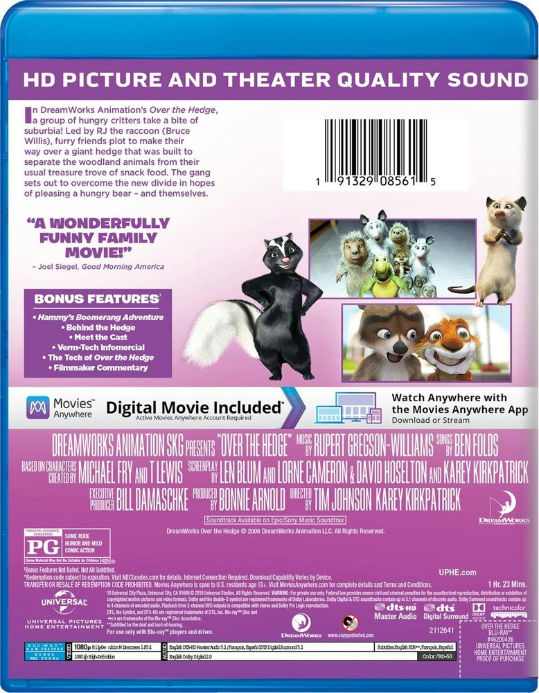 Over the Hedge Blu-ray NEW
