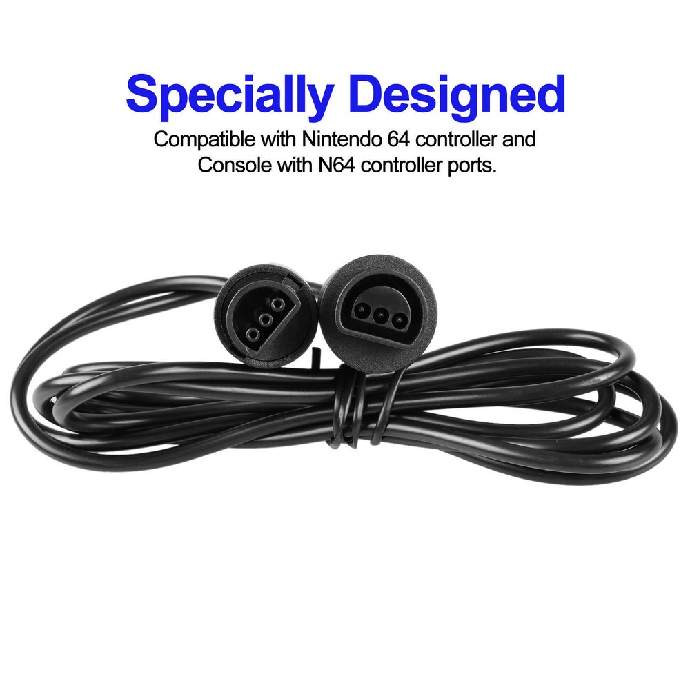 1x/2x 6ft/1.8m Extension Cable Cord For N64 Controller Game Console