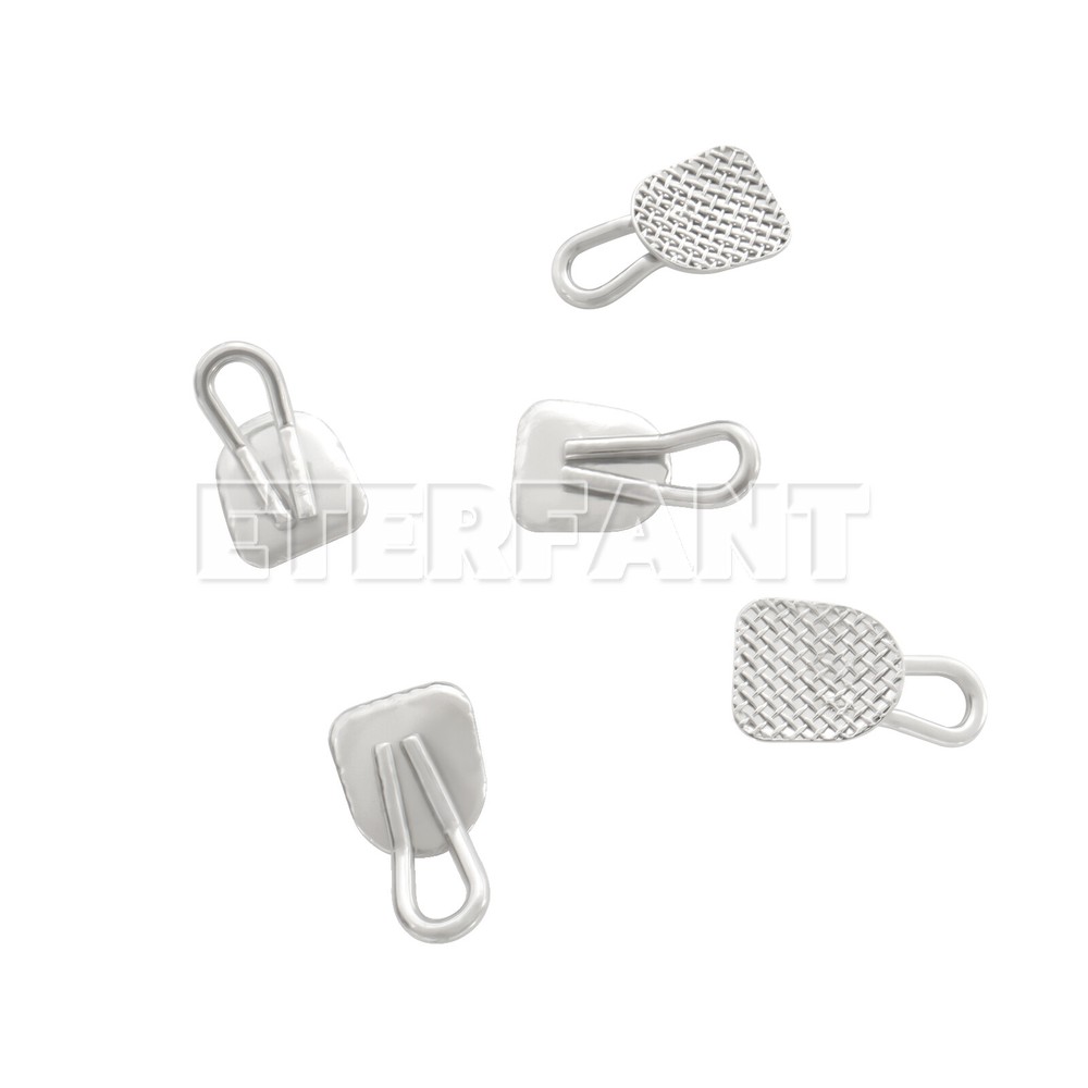 10PCs ETERFANT Dental Orthodontic Lingual Button Bondable Round/Rectangular Base