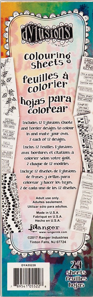Dyan Reaveley's Dylusions Coloring Sheets Borders & Quotes