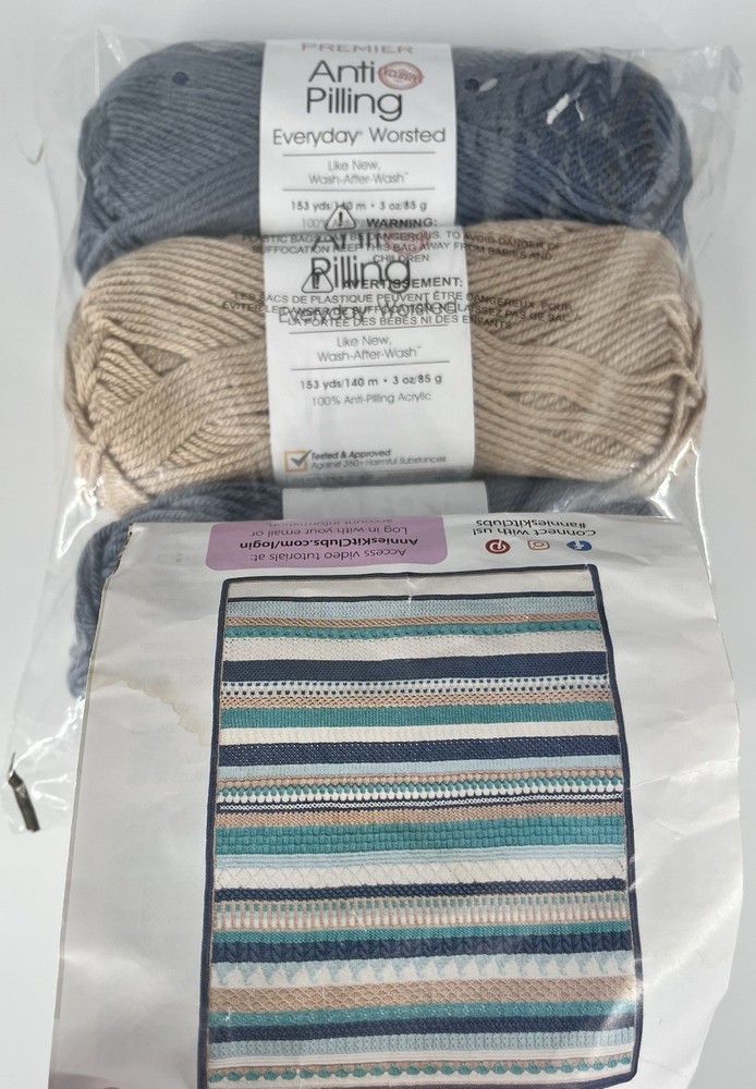 Seaside Sampler Blanket Crochet Kit Colors Vary