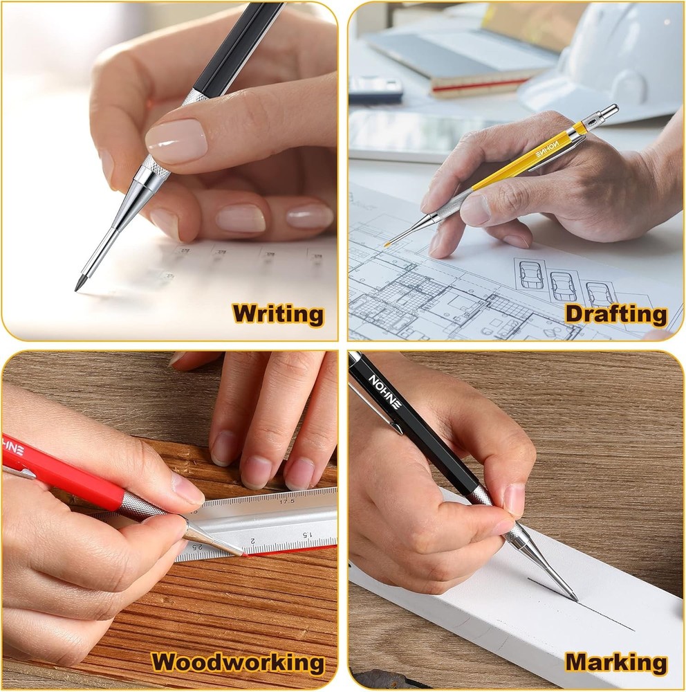 2mm Mechanical Carpenter Pencil Set with 36 Refills | Drafting Pencil Set