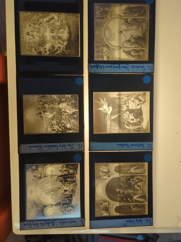 Six Lantern Slides Religious