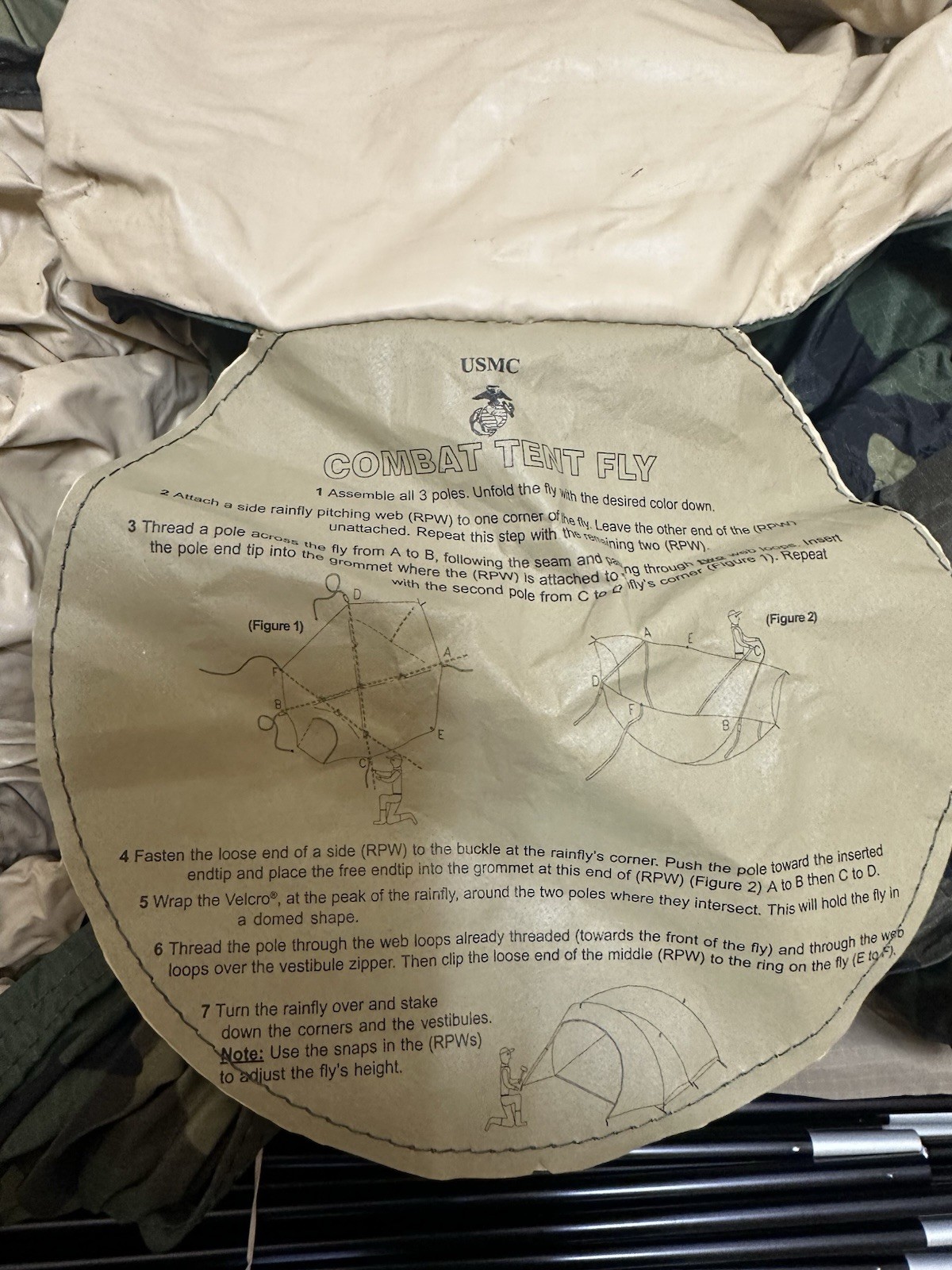 USMC Two Man Combat Tent Woodlands Camo Diamond Brand New old stock