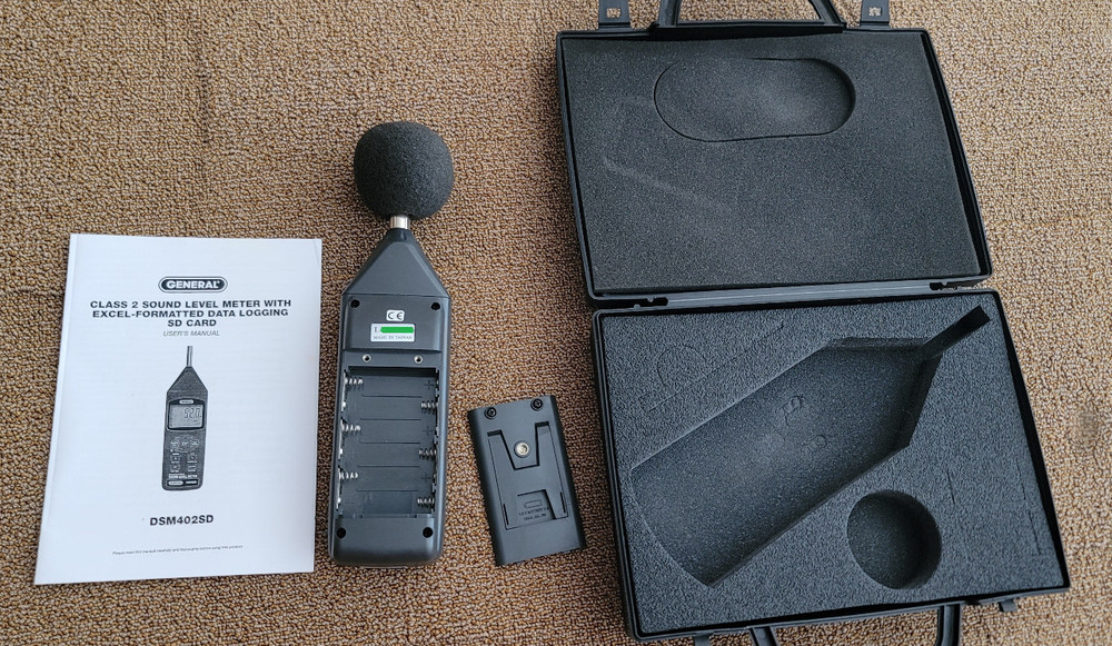 Class 2 Sound Level Meter with Excel-Formatted Data Logging DSM402SD