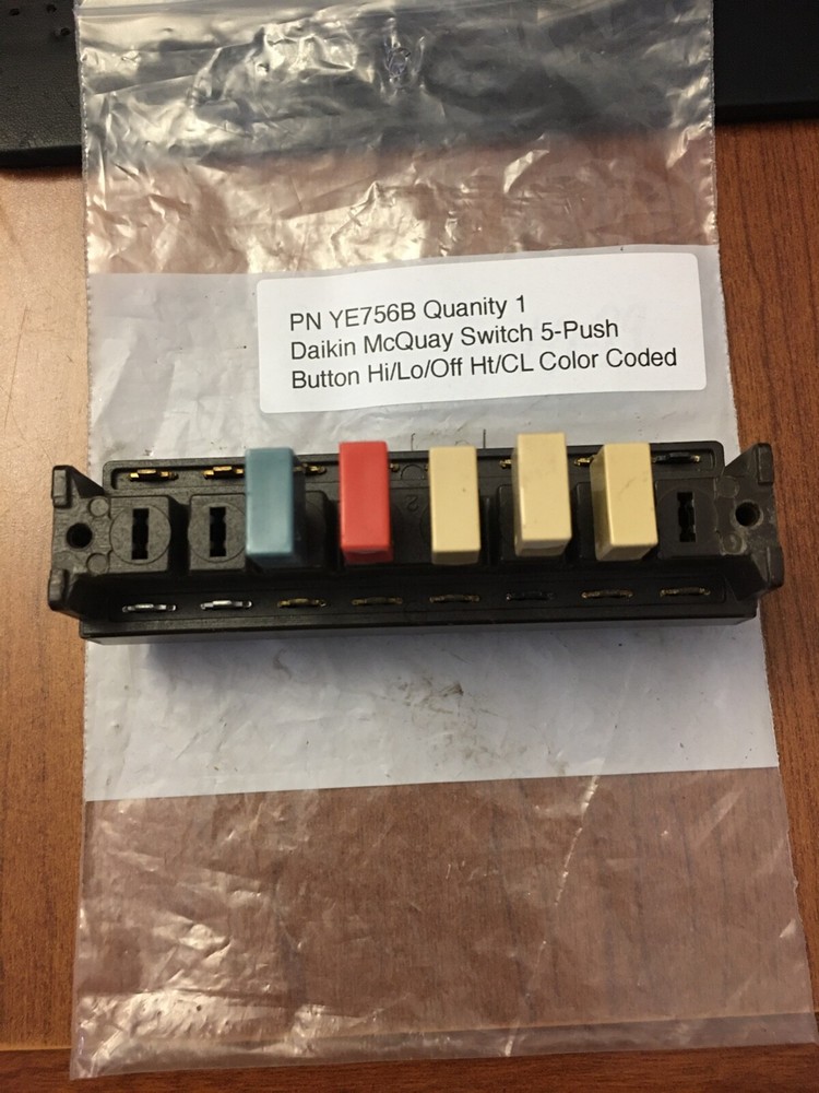 Daikin McQuay YE756B Switch 5-Push Button