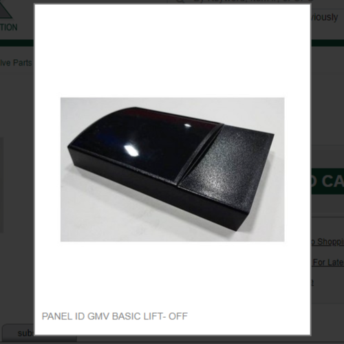 PANEL ID GMV BASIC LIFT- OFF # 05-0287/02