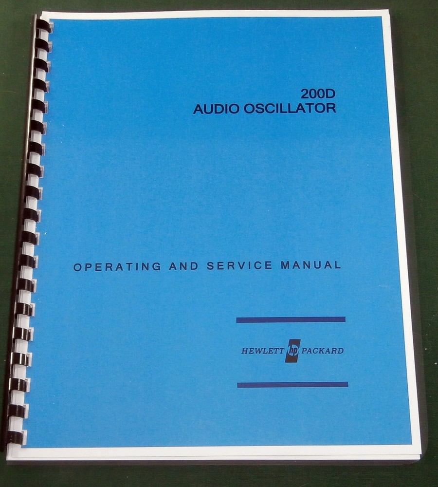 HP 200D Operating Manual: Comb Bound & Protective Covers