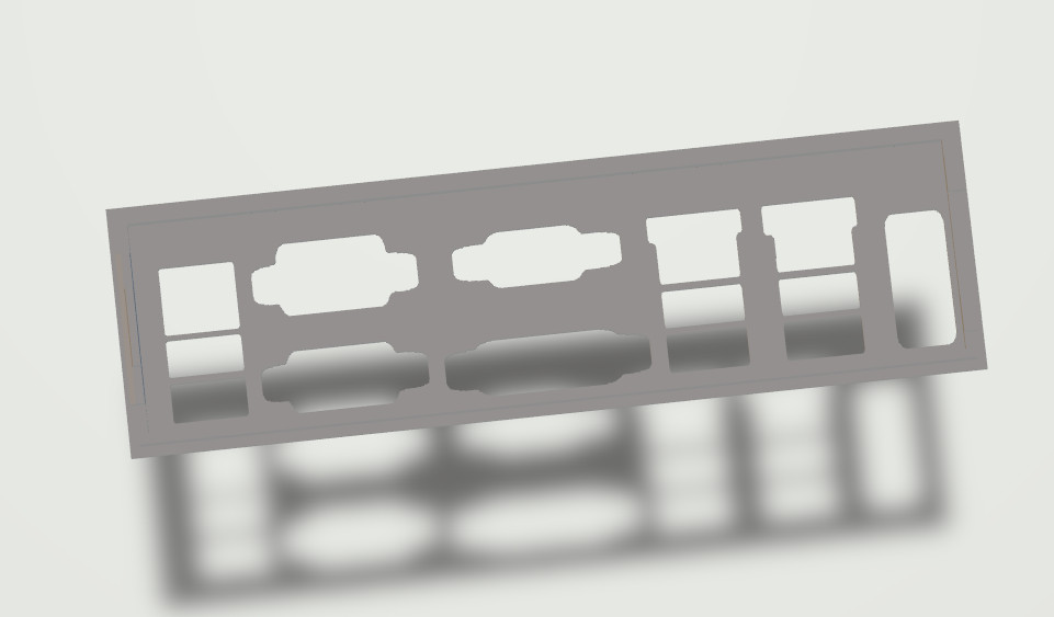 AAEON EMB-H81A I/O Shield, 3D Printed, Black/White color, IO Backplate