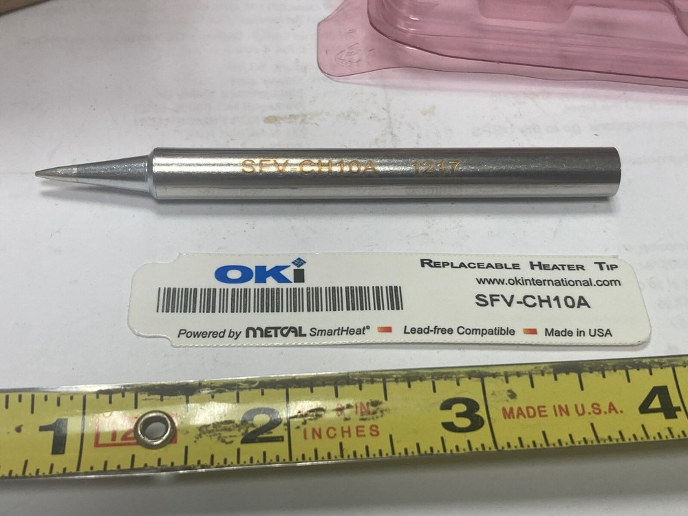OKI SFV-CH10A, Replaceable Heater Tip (Chisel Solder Tip), by Metcal, USA Made