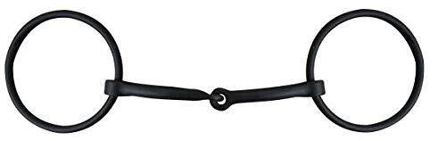 Showman Black Steel Loose Ring Snaffle Bit