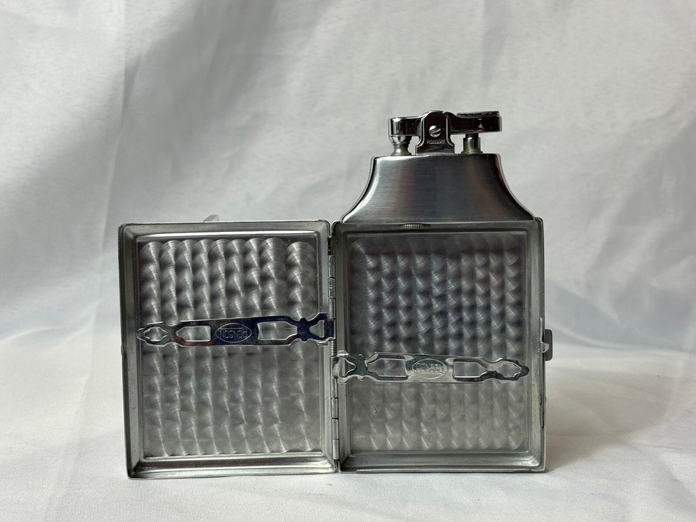 Vtg Ronson Mastercase Lighter Cigarette Holder Combo W/ Pouch "EJG" Initials