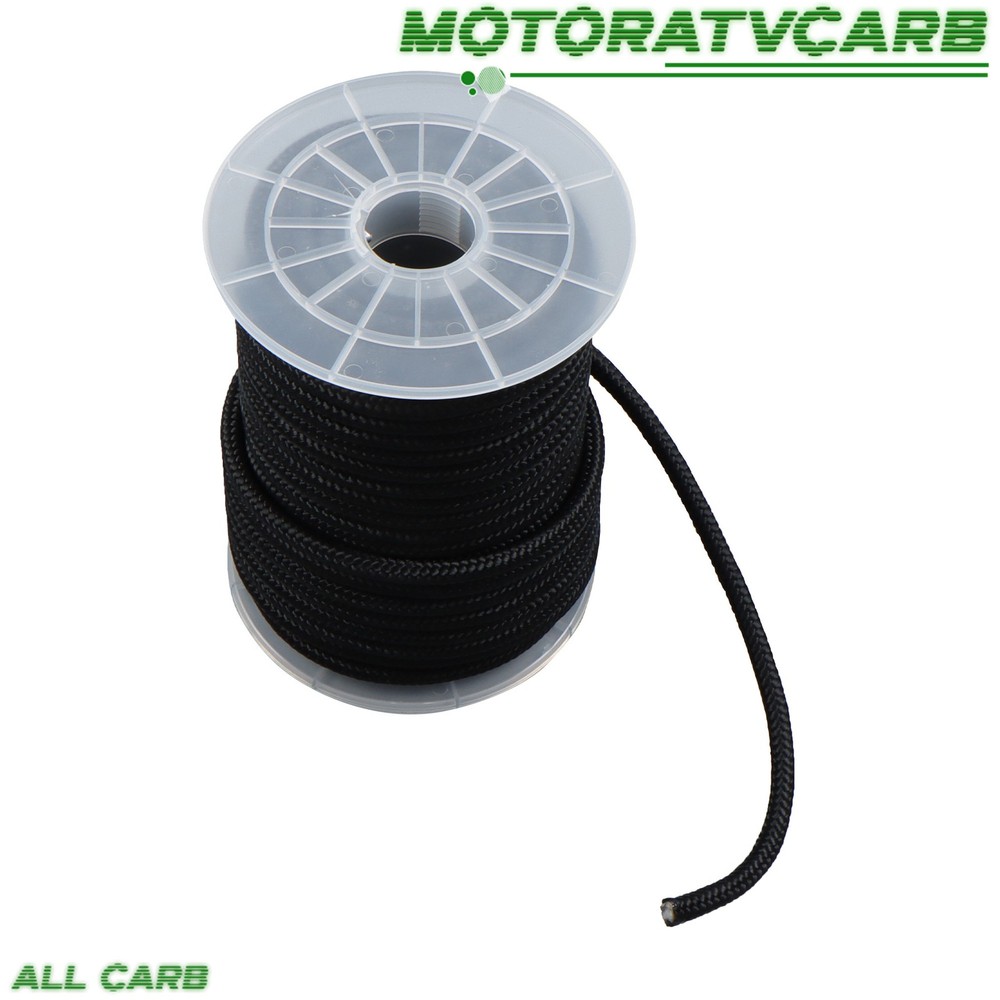 ALL-CARB Nylon Rope Solid Braided 3/8" × 100' Strong Durable Weatherproof Black