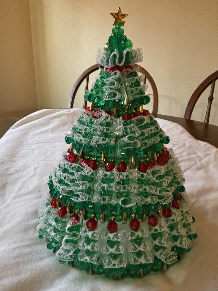Beaded Safety Pin Christmas Tree