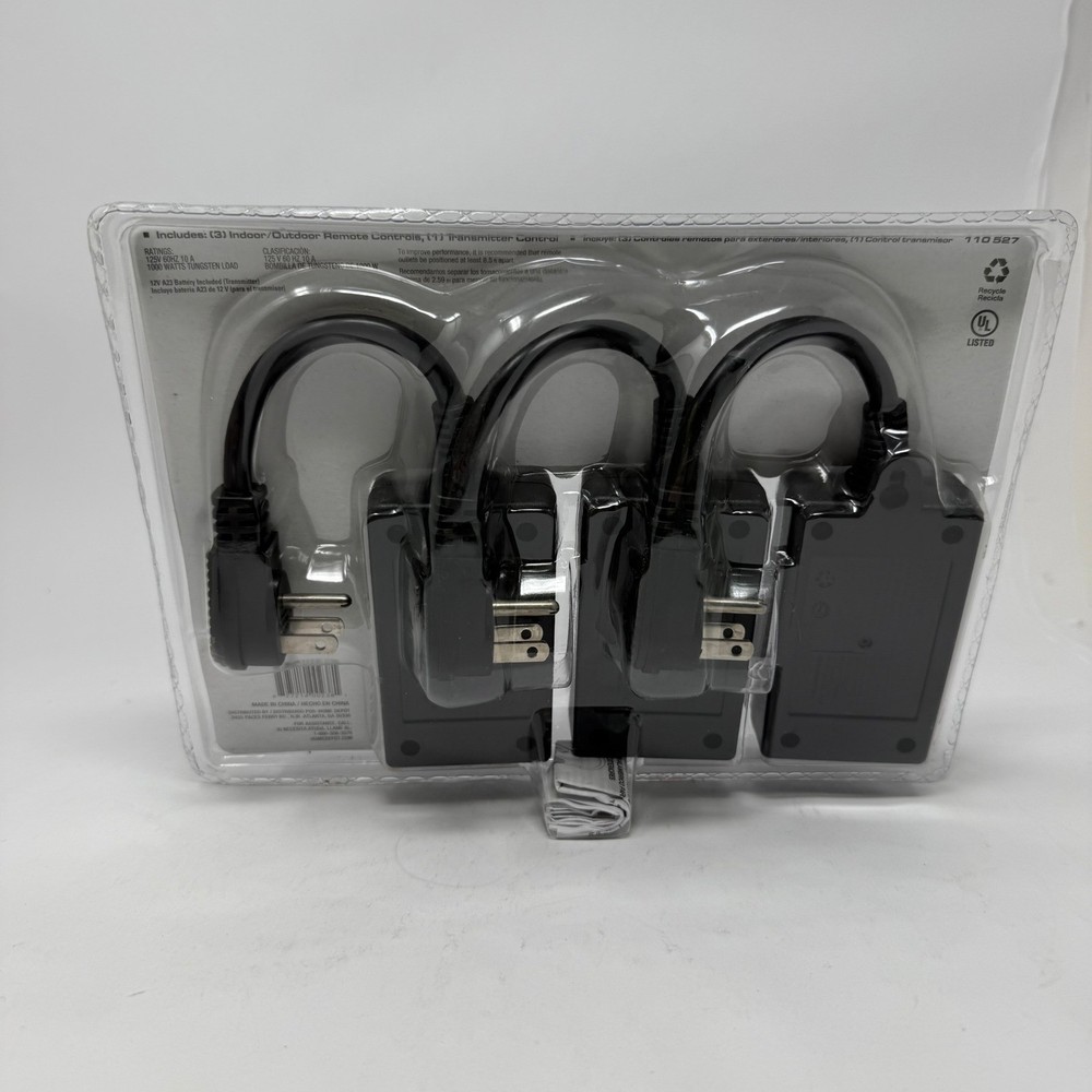 Defiant 3-Pack Wireless Indoor Outdoor Remote Control Switch 100ft Range 110 527
