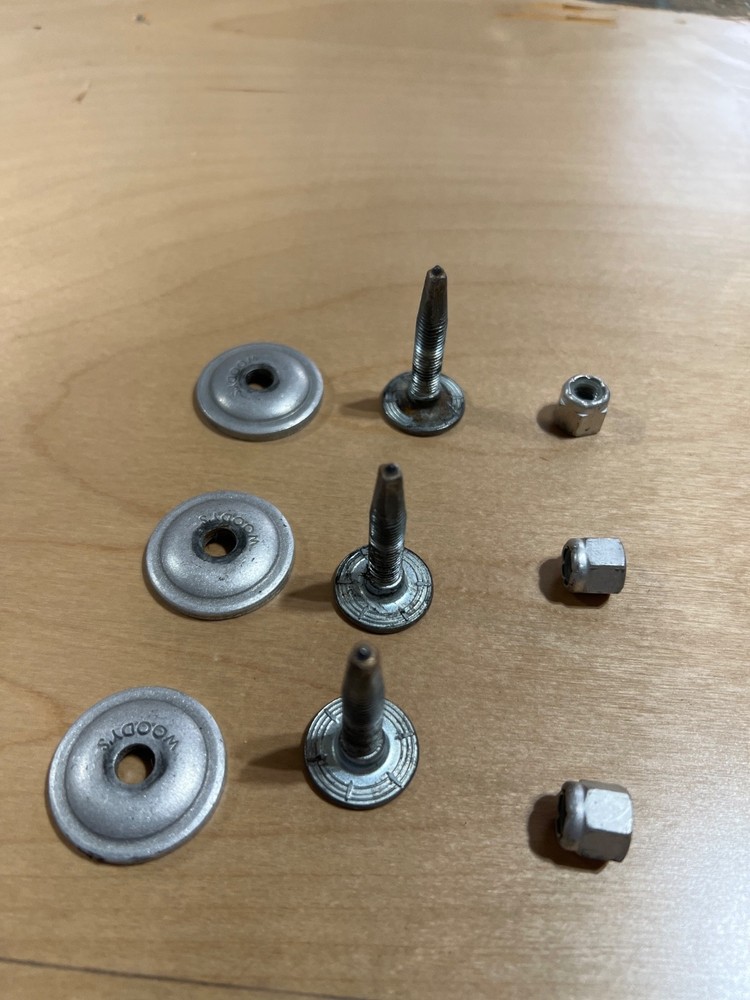 woodys 1.740" mega-bite carbide track studs,  support plates, nuts