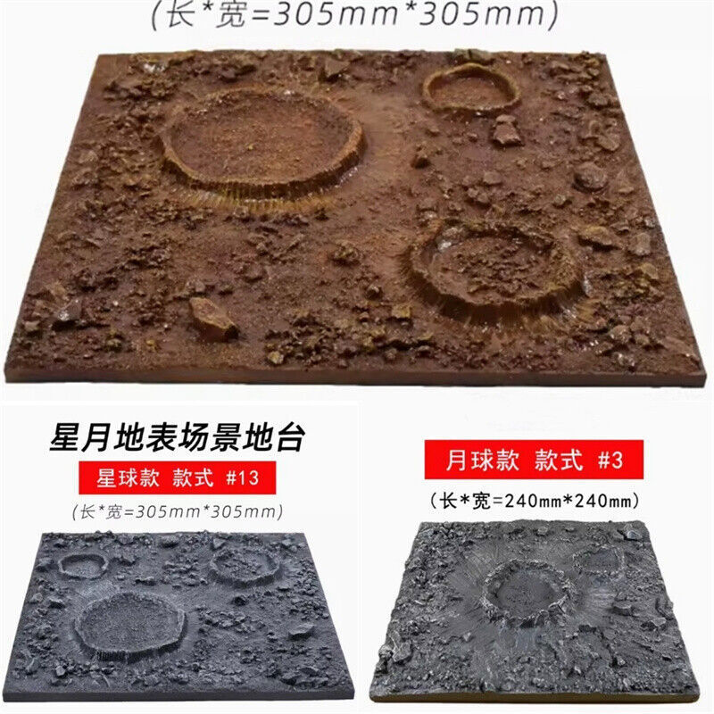 Simulation Miniature Sand Table Model Space Moon Mars Scene Resin Display Base