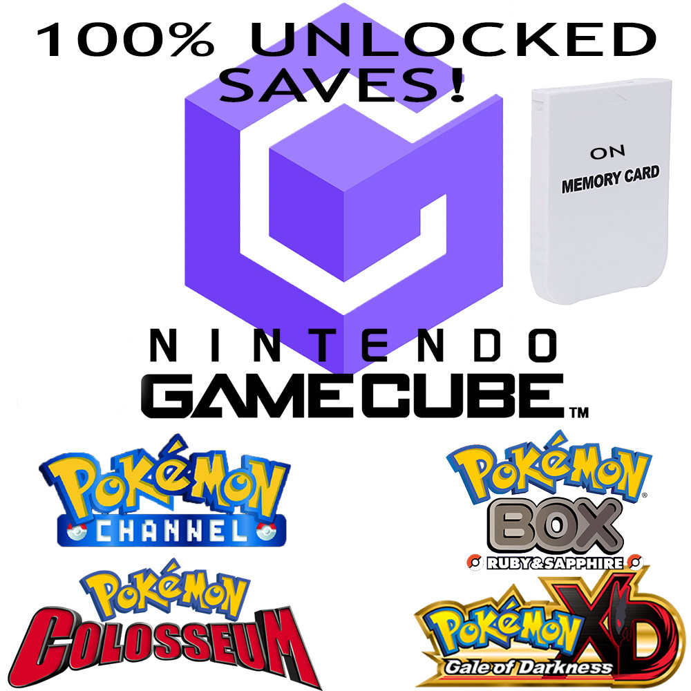 Pokemon Gamecube Save Collection 100% Complete GameCube Saves