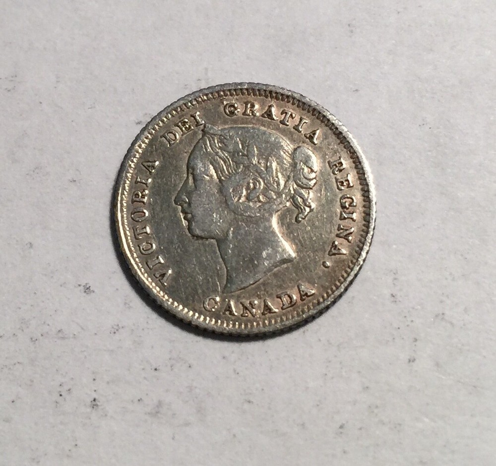 Canada 5C 1880H VF cleaned (#1674)