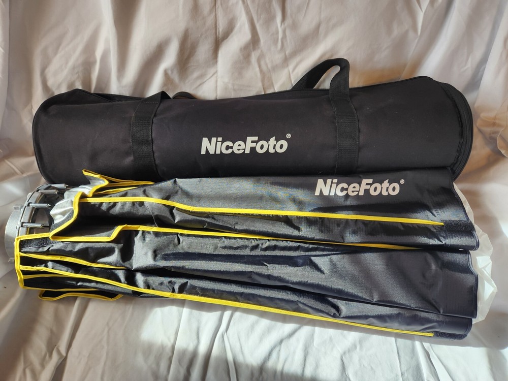 2 NiceFoto 31" Quick Set-up Softbox Deep Parabolic Folding Bowens Mount 1 Grid