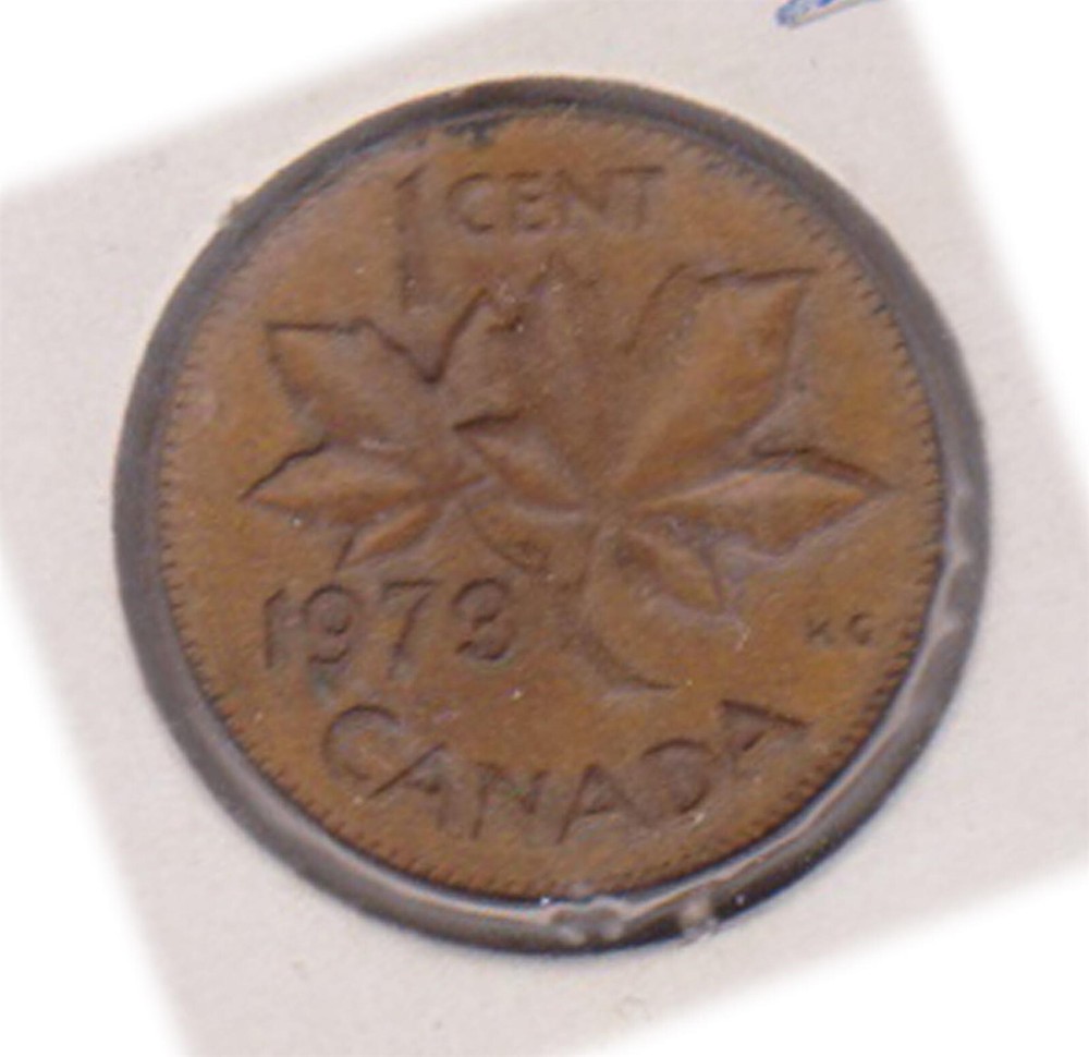(H205-31) 1973 Canada 1c coin (AF)
